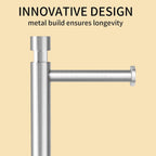 YUMORE Toilet Paper Holder Stand Freestanding, Weighted and Sturdy Brushed Nickel Stainless Steel Design with Non-Slip Cap, Rustproof Tissue Roll Holder for Modern Bathroom, RV