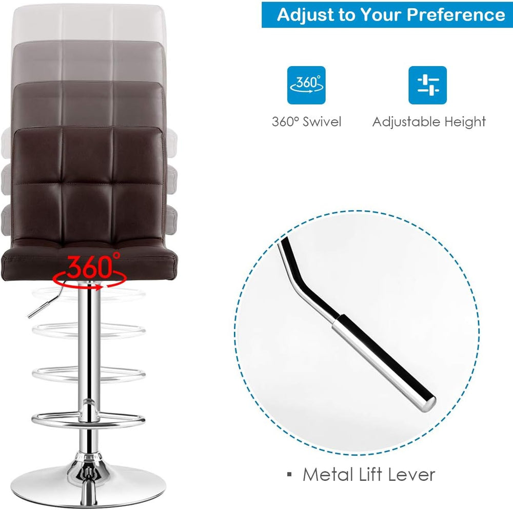 COSTWAY 3-Piece Bar Table Set, Counter Height Table Set with 2 Bar Stools | R...