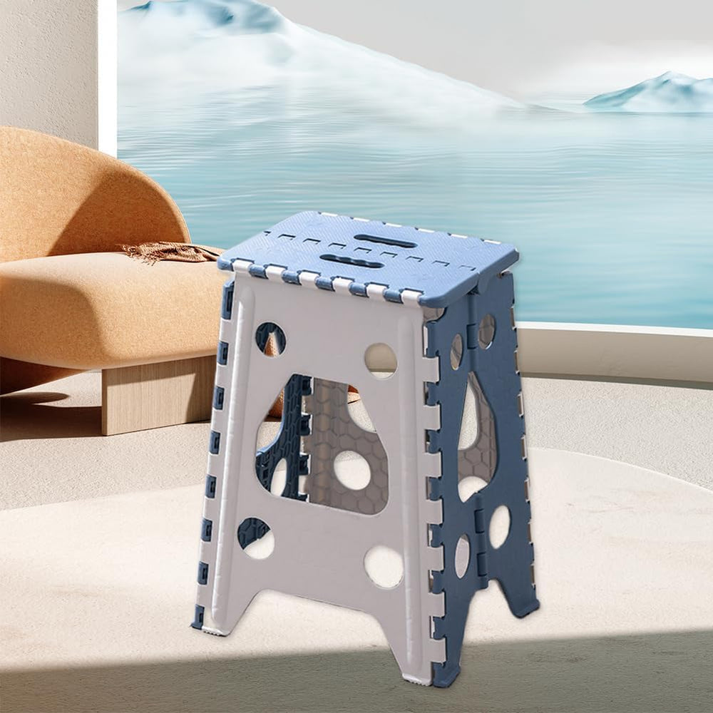 Folding Step Stool 18in Heavy Duty Step Stools for Adults Non Slip Folding St...