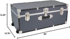 Seward Explorer Trunk with Wheels & Lock, Gray, 30-Inch