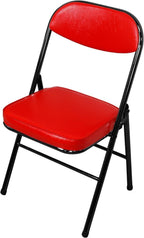 Folding Chair with Padded Cushion and Back, Padded Folding for Home and Office, Indoor and Outdoor Events(Red)