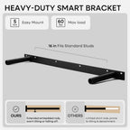 Homeforia 36 inch Golden Oak Floating Shelf, High End Solid Real Wood 36inch Small Floating Shelves for Wall Mounted, Oak Wooden 36in Floating Shelves, Heavy Duty Bracket, 36 X 6.5 X 1.75 in, Set of 4