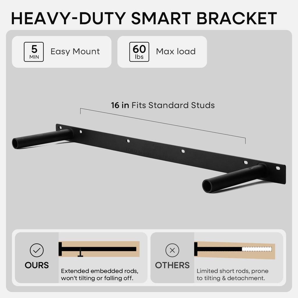 Homeforia Black Floating Shelves 30 inches Long, High End Solid Real Wood 30 inch Floating Shelf for Wall Mounted, Black Wooden 30in Floating Shelves, Heavy Duty Bracket, 30 X 6.5 X 1.75 in, Set of 2
