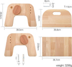 ibwaae Natural Solid Wooden Kids Chair Height-Adjustable Wooden Chair for Toddlers Montessori Furniture Birthday Gift for Children