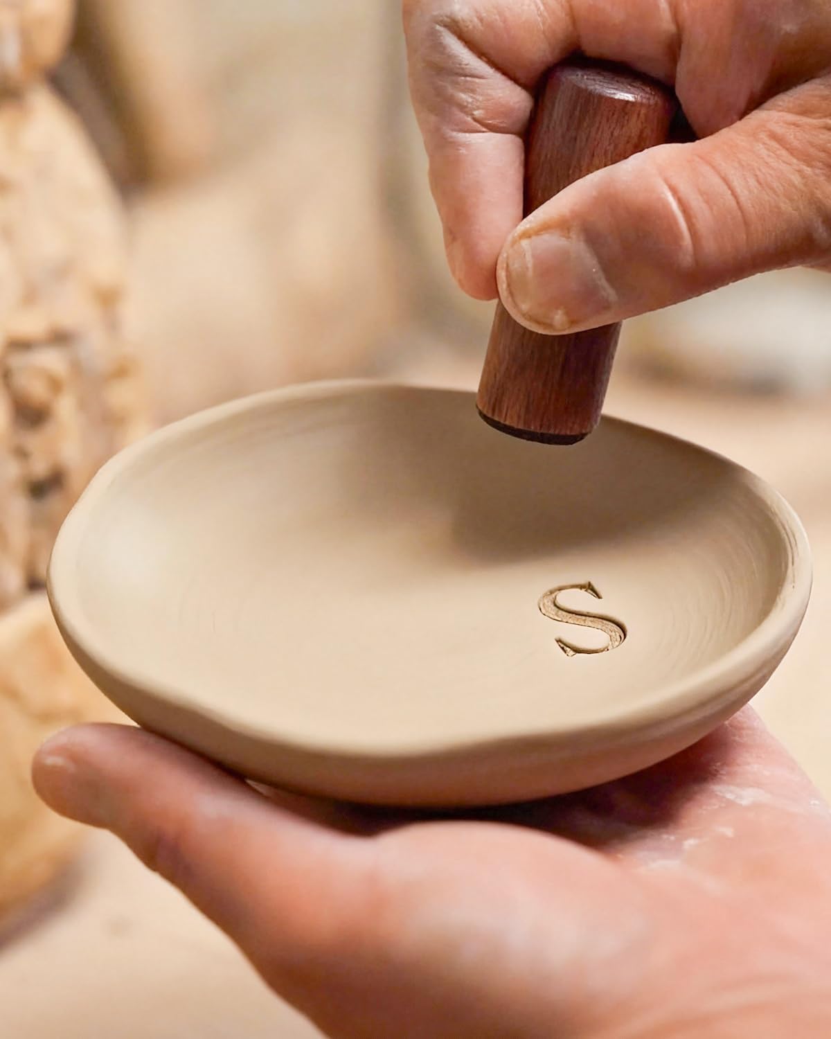 Ceramic Jewelry Tray Personalized Jewelry Dish Initial Ring Dish for Women | Engraved Initial, Handcrafted, Birthday Valentines Mother's Day Christmas Engagement Wedding Bridesmaid Gifts Monogram