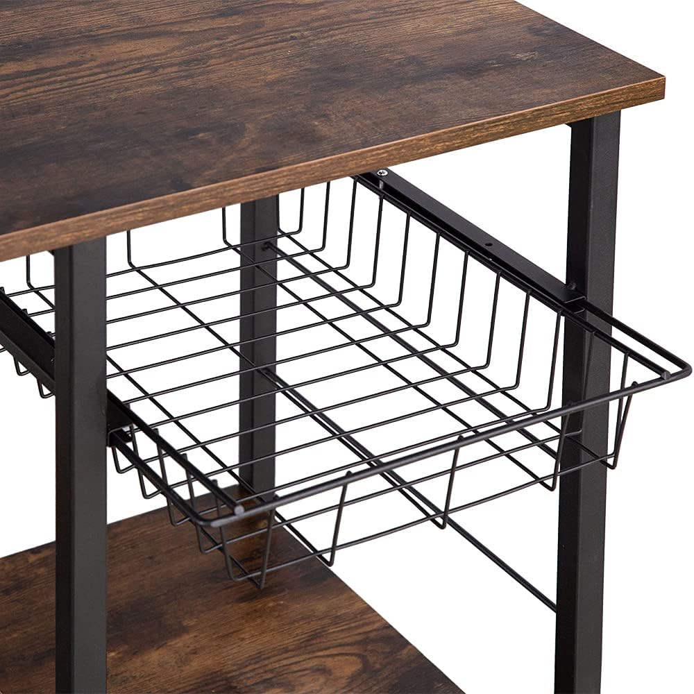 Microwave Stand with Cabinet Hutch for Kitchen with Storage Kitchen Backer Rack and Shelves for Storage Kitchen Storage Organizer