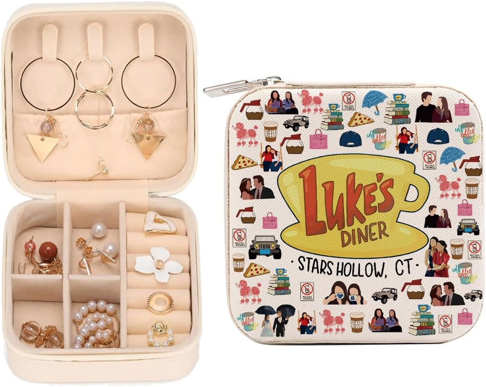 LONGXIN Gilmore Girls Inspired Jewelry Case, Small Jewelry Box Organizer, TV ...