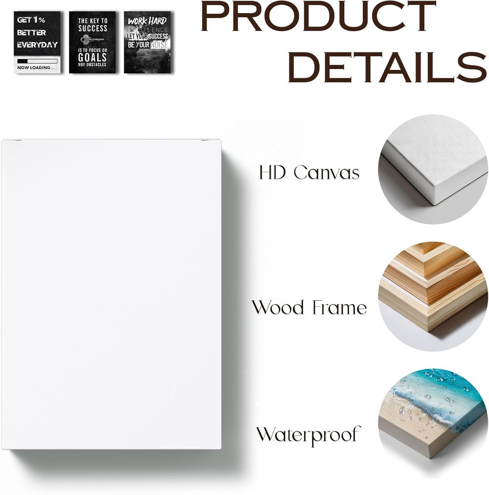 Motivational Wall Decor Inspirational Wall Art Canvas Poster Success Goal Art...