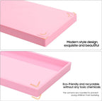 Vanity and Bathroom Tray, 11.8" ABS Countertop Organizer,Waterproof Vanity Tray for Toilet Tank,Perfume,Soap,Keys,Bathroom Accessories,Kitchen and Bath Trays,Non Slip Small Trays,Pink
