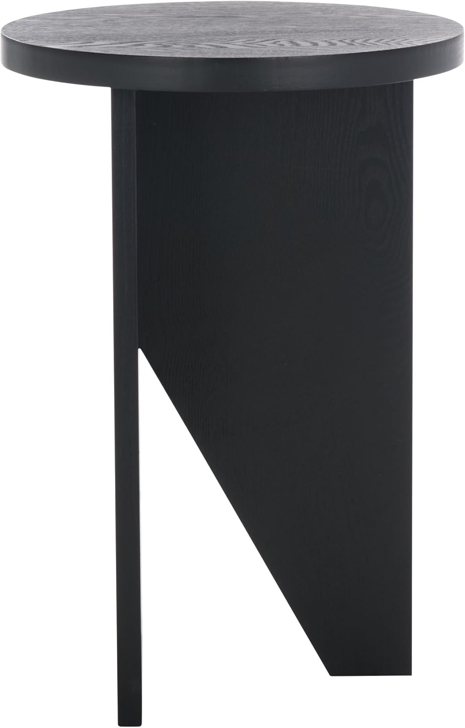 SAFAVIEH Home Collection Barashi Black Asymmetrical Round Top End Table