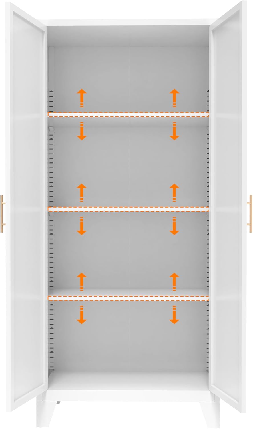71" Pantry Cabinet, Kitchen Pantry Storage Cabinets with Adjustable Shel...