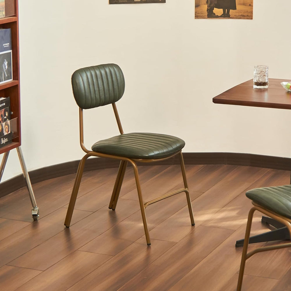 Mid Century Modern Dining Chairs Set of 4, Dark Green
