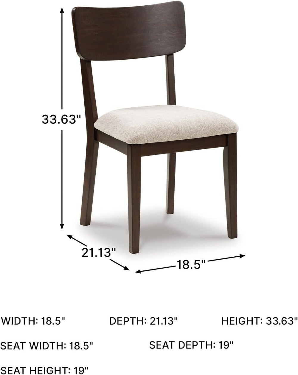 Signature Design by Ashley Favelon Upholstered Wood Dining Chairs, Set of 2 |...