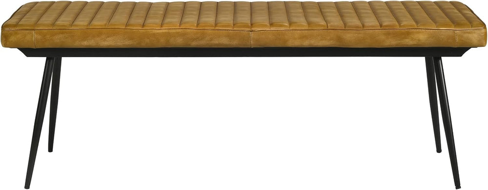 Pemberly Row Leather Upholstered Cushion Bench, 54"W x 15"D x 19&qu...