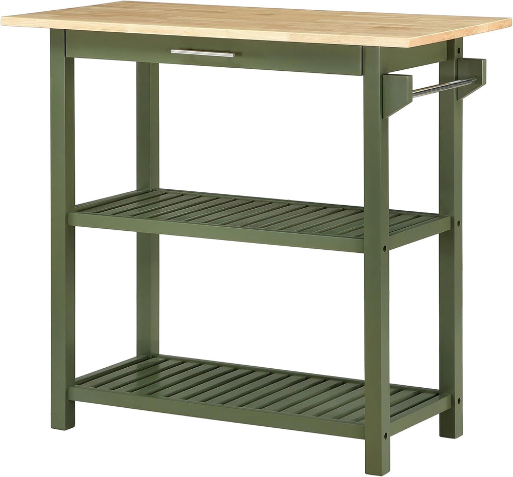Convenience Concepts Designs2Go 3 Tier Butcher Block Kitchen Prep Island 40&q...