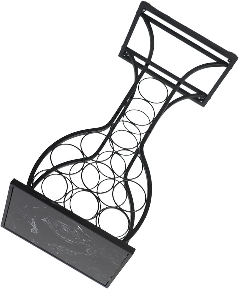 Mingzhe Metal Wine Holder with Elegant Marble Top for Wine Storage, Holds 11 ...