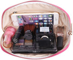 Shining Crown Muliti-Functional Portable Travel Makeup Tote Bag Cosmetic Pouch For Storage Toiletry Travel Accessories, Pink Color