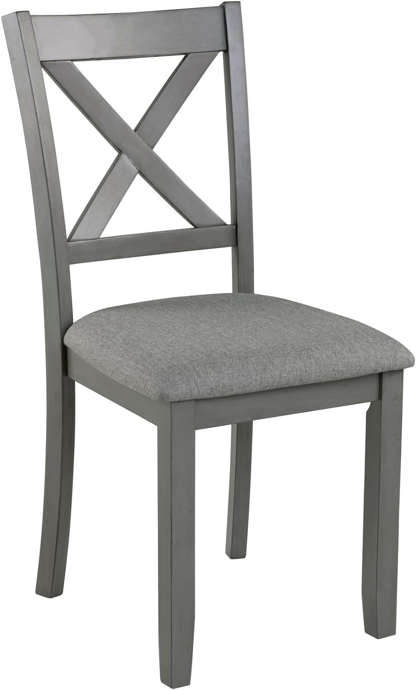 Ball & Cast Wood Frame Dining Chairs Set of 4, Modern Linen Upholstered K...