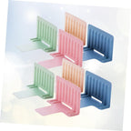 8-Piece PP Drawer Dividers for Refrigerated Food Storage Stackable Kitchen Organizer Adjustable Size for Cabinets and Freezers Random Color