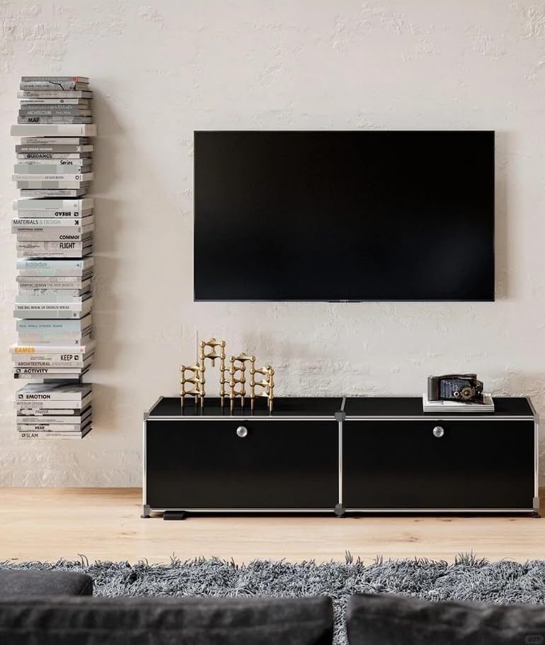 Modern Storage Cabinet Black E Versatile Free-Standing Organizer for Home Off...