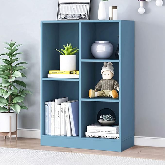 IOTXY Open Shelf Low Bookcase - Wooden 3-Tier Floor Standing Display Cabinet ...
