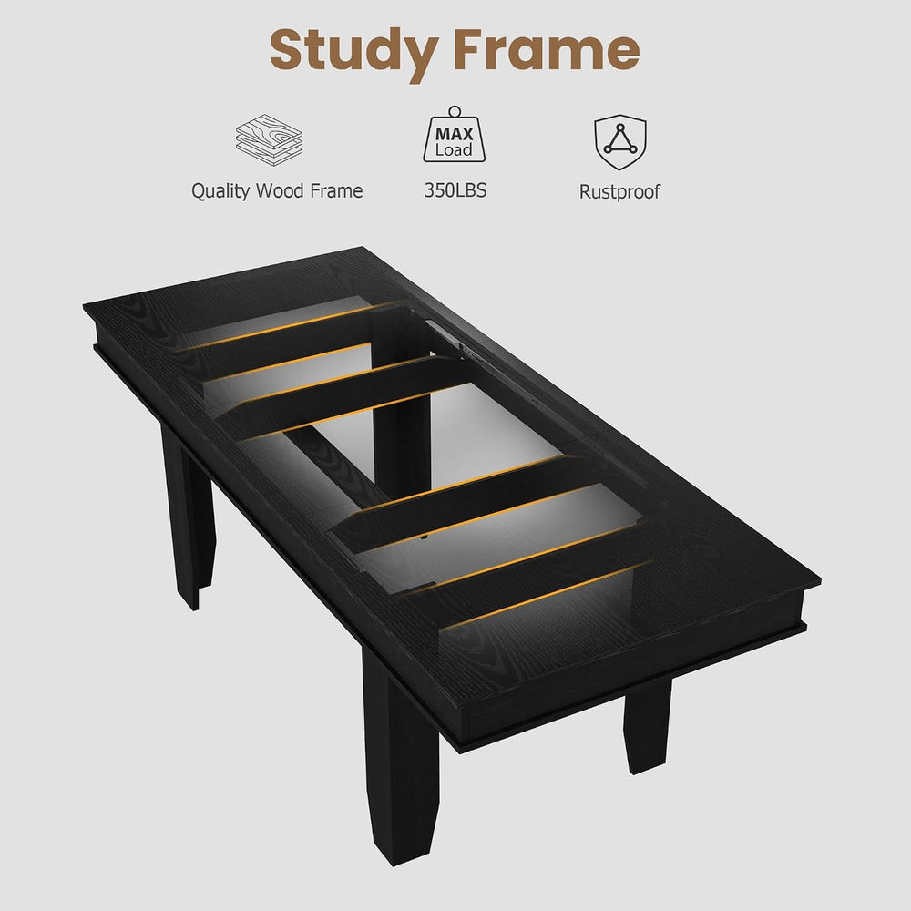 GarveeHome 63 in-86.6 in Extendable Dining Room Table for 6-10, Farmhouse Kit...