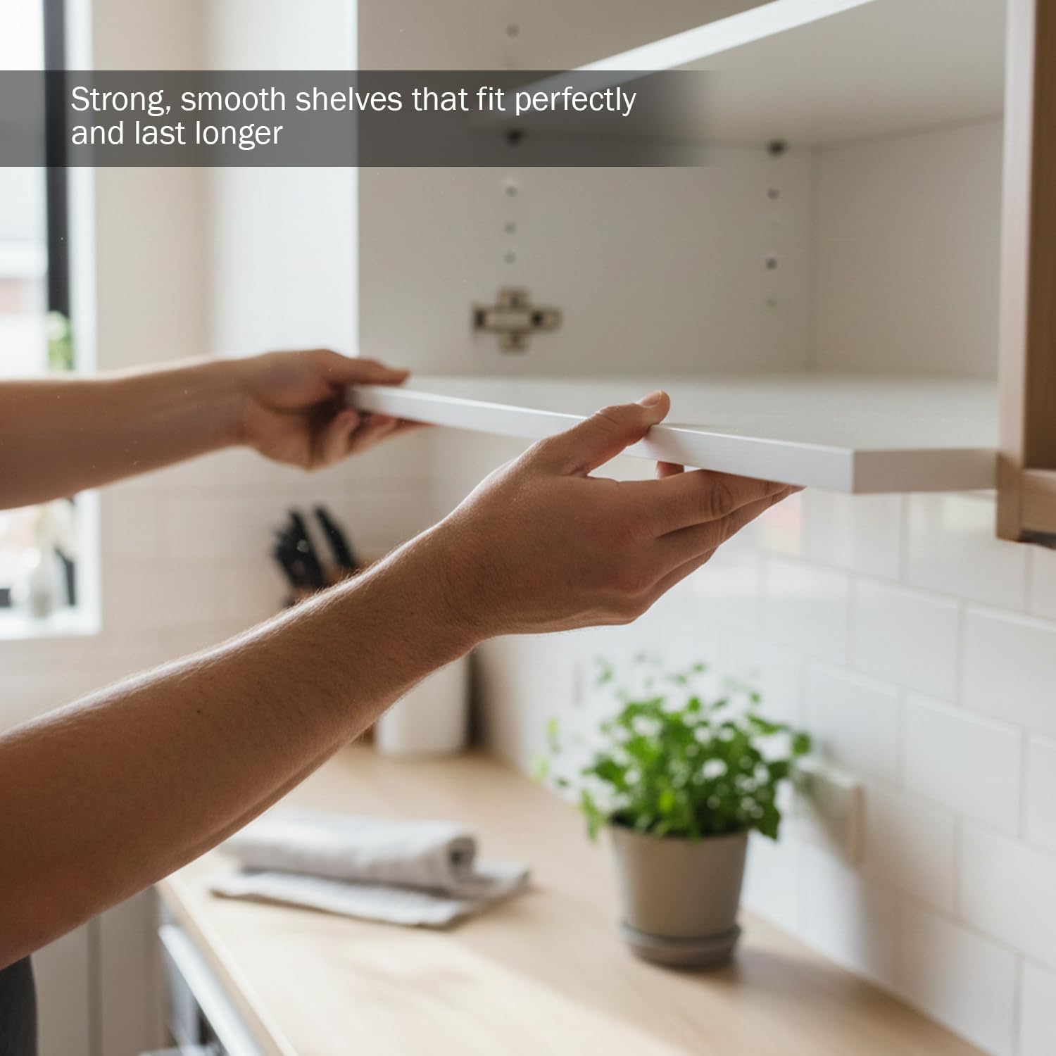 Custom Cabinet Shelves – 1/2" & 3/4" Thick Melamine Shelving Cabinet Replacement Cut to Size Shelves for Kitchen, Pantry, Closet & Office Storage – White, Black, Gray & Maple – B&B HARDWARE