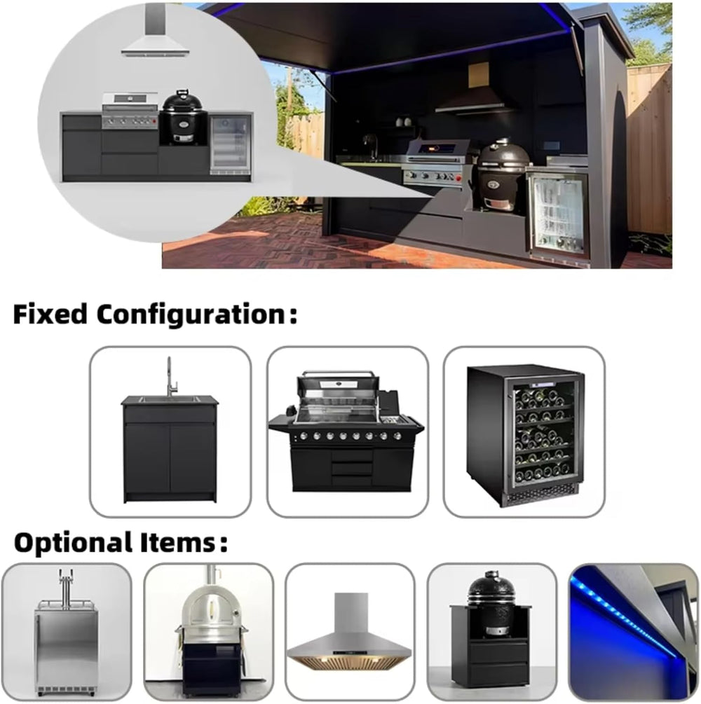 Outdoor Kitchen Stainless Steel Cooking Station Commercial BBQ Cabinet | Outd...