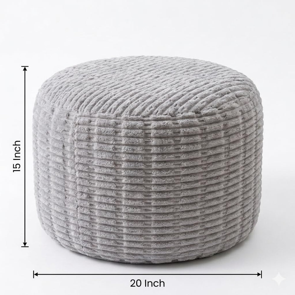 Butai Pouf Ottoman, Round, Foam Filled, Modern Style, Foot Rest for Living Room