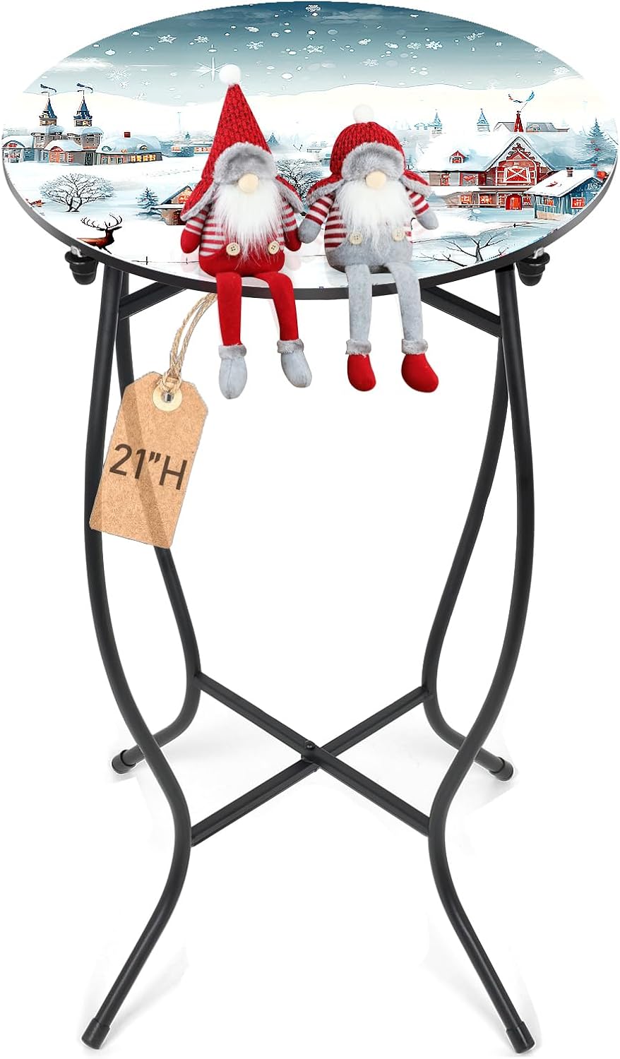 Fashion&cool 21" H Side Table for Indoor Outdoor, Weather Resistant ...