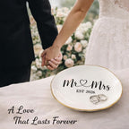 Mr & Mrs EST 2026 Ring Dish - Elegant Ceramic Ring Holder for Engagement, Wedding, and Bridal Shower Gifts - Honeymoon Keepsake for Friends, Newlyweds, and Bride-to-Be