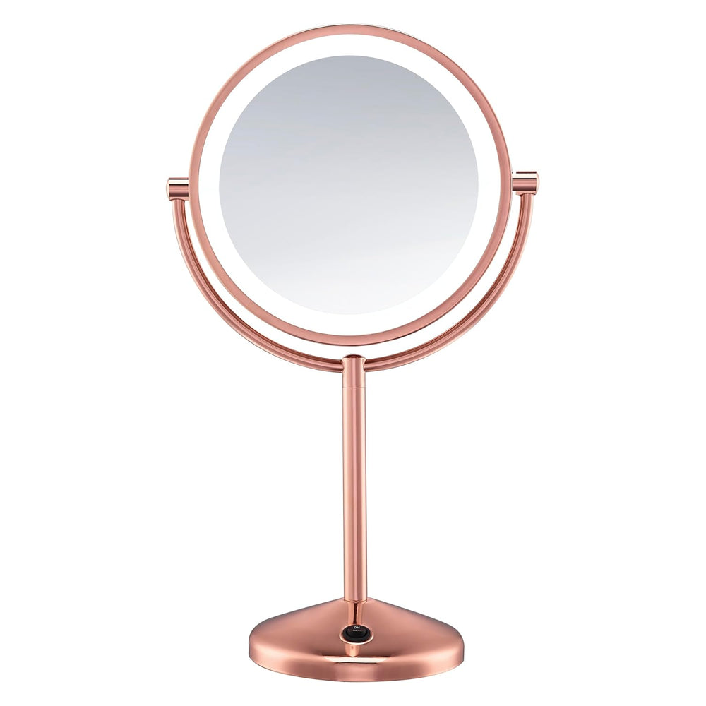 Conair Vanity Mirror, LED Lighting, 1X/10X Magnifying, Rose Gold