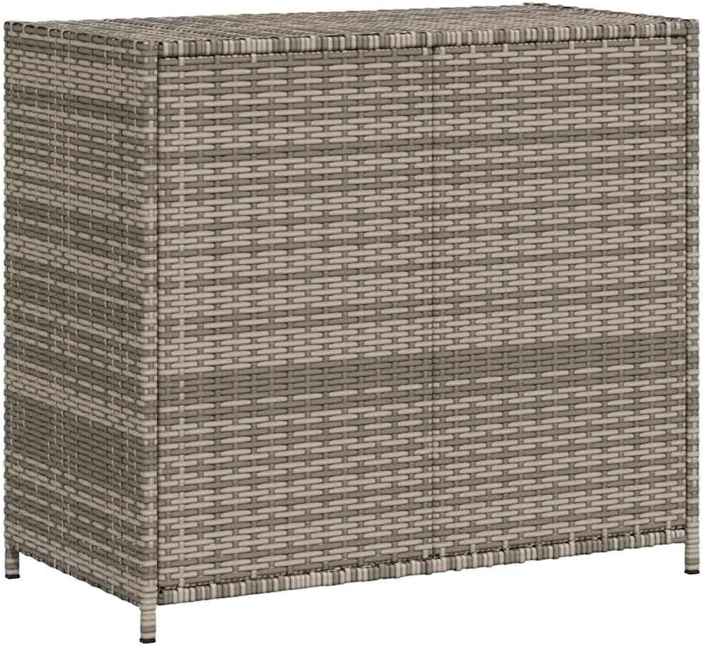 Grey Outdoor Storage Cabinet for Patio and Garden with 4 Shelves, Durable PE ...