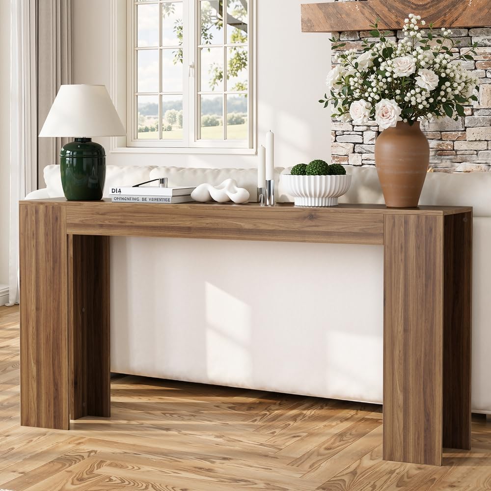 ZOEDO 62.99-inch Extra-Long Entryway Table, Farmhouse Sofa Table Behind The S...