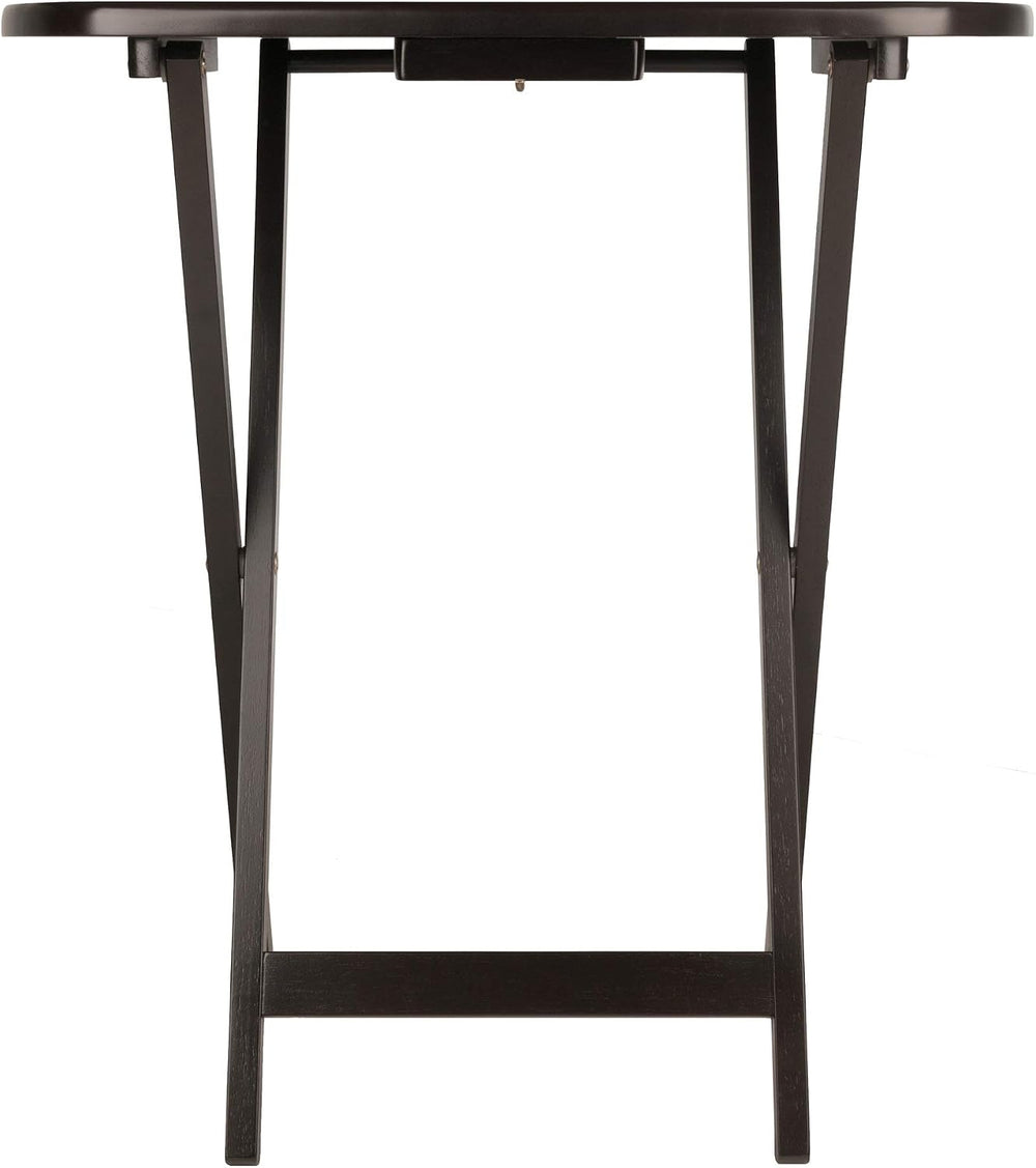 Ergode Wood Cade 2-Piece Snack Table Set - Stylish Folding Tables, Durable X-...