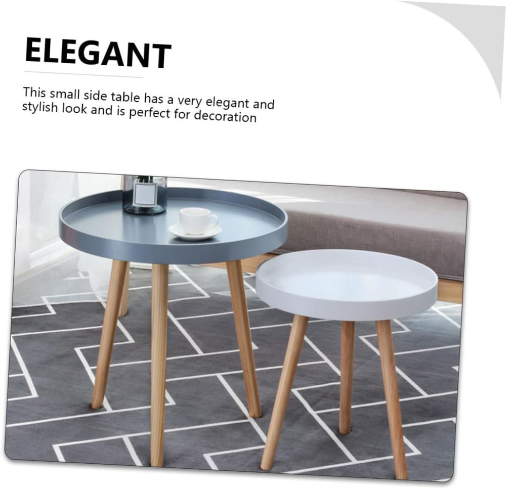 Nordic Style Mini Round Coffee Table White Small Corner Sofa Side Table Creat...