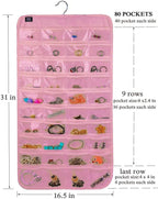 BB Brotrade Hanging Jewelry Organizer,Accessories Organizer,80 Pocket Organizer for Holding Jewelries