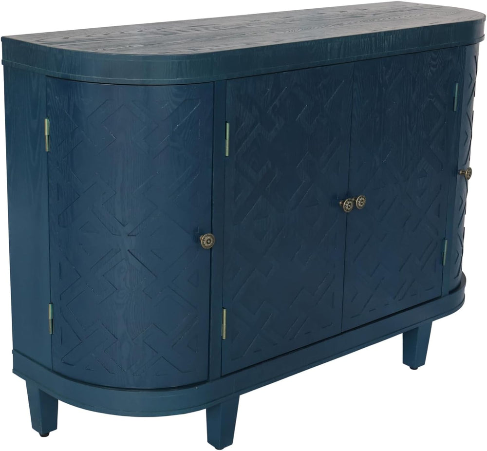 LKTART 47'' Buffet Sideboard Cabinet with Storage,Modern Curved Accen...
