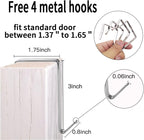 1 Pack 35 Clear Crystal Pockets Large Hanging Shoe Organizer Over The Door Shoe Rack for Closet Door Storage Shoe Holder Hanger, 4Hooks, white (67.7'' x 26.4'')