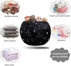 DODO NICI Bean Bag Chair Cover -(NO Beans) for Kids Teens, Zipper Opening, Soft Velvet, X-Large (34" Black)