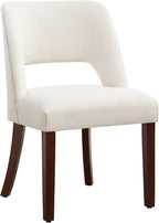 Dining Chair Set of 1,Modern Dining Room Chairs with Thick Cushions,Upholstered Linen Fabric Kitchen Chairs for Kitchen Dining Room Beige