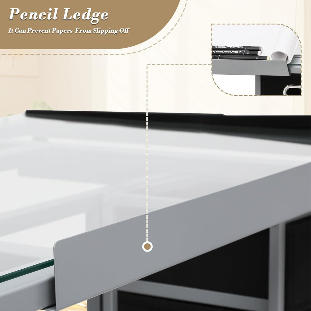 Athena Collection Professhional Drafting Table for Adults Teens, Light Grey |...
