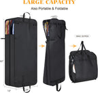 Univivi Garment Bag for Moving, Heavy Duty Suit Bag, 60 Inch, Set of 2 | Large Travel Bag for Moving, Non-woven Fabric, Suit Cover with Clear Window, Handles and Buckle Straps for Suit, Coat, Jacket