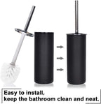 CERBIOR Bathroom Accessories Set 6 Piece Bath Ensemble Includes Soap Dispenser, Toothbrush Holder, Toothbrush Cup, Soap Dish for Decorative Countertop and Housewarming Gift, Black