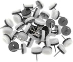 ALIMITOPIA 40pcs Furniture Glide Nail-in Thickened Nylon Chair Glide Slider Furniture Pad Floor Protector for Wooden Furniture Chair Tables Leg Feet(Φ20mm or 0.8";White)