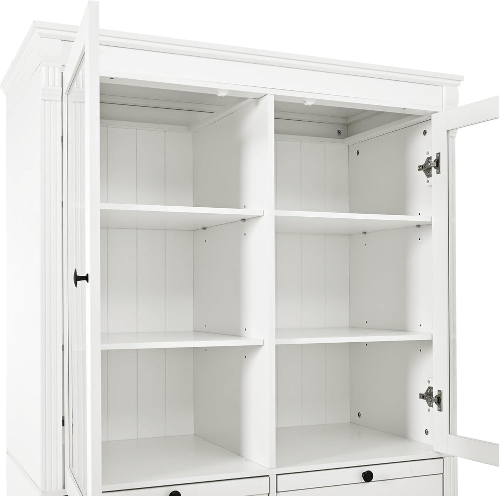 Polibi Large 72" H x 40" W Kitchen Pantry Cabinet Freestanding Stor...