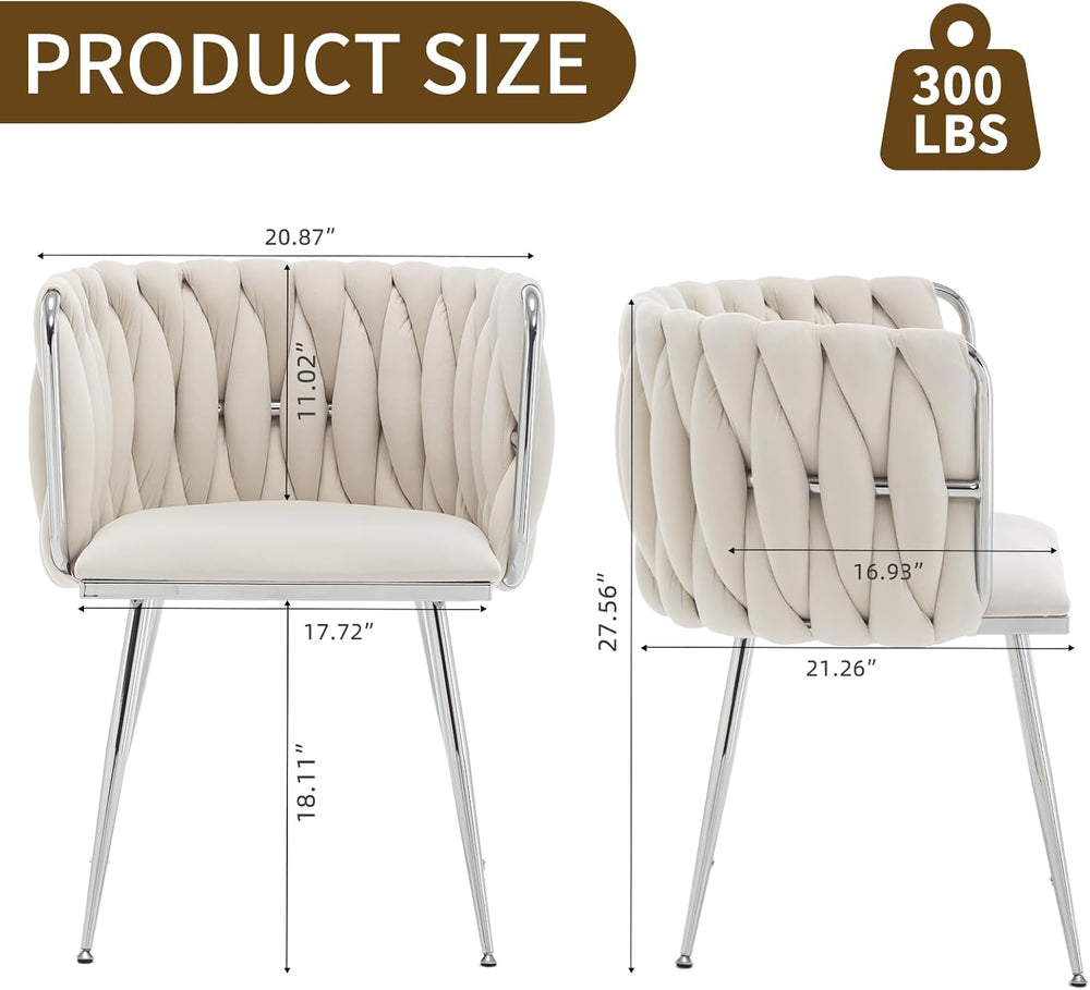 Velvet Dining Chairs Set of 4, Upholstered Dining Room Chairs with Metal Legs...