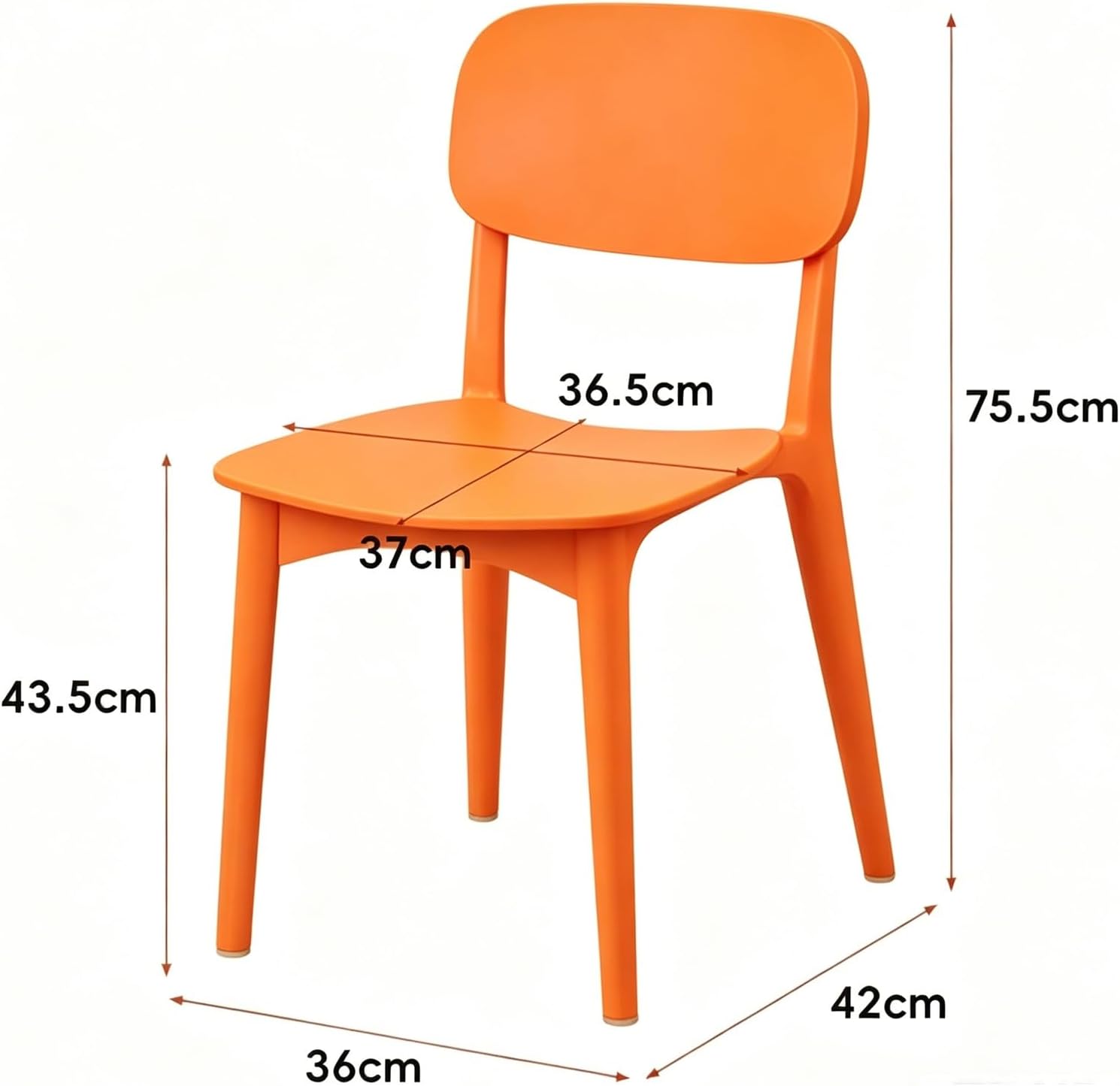 Dining Chairs, Heavy-Duty Plastic Stools, Commercial Dining Chairs, with Comfy Low Back Lumbar Support, for Parties, Home, Office(Green)