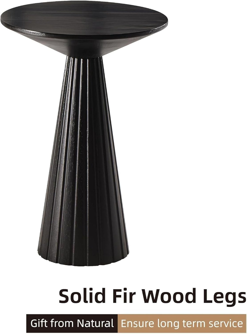 COZAYH Pedestal Small Drink Table Round Martini Table Wood Plant Stand End Ta...