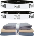 2 Pieces Bed Sheet Organizer Bands, Sheet Organizers and Storage Label Bands, Sheet Label for Bedding, Sheets Organizer for Closet,Sheet Keepers Linen Labels Bedding Bands (2Pcs Full)